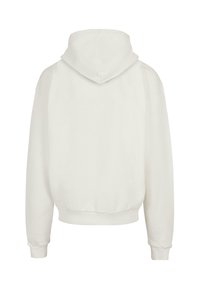 Felpa bianca con tasca a marsupio, cappuccio regolabile con cordino, polsini e orlo a coste. Tessuto morbido e strutturato con vestibilità comoda.