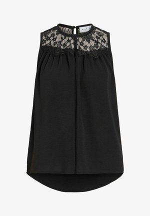 VILA, SLEEVELESS TOP VIRELLA ROUND NECK - Blouse - black