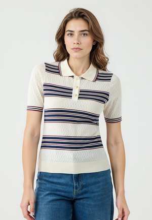 SHORT-SLEEVED  WITH  STRIPES - Poloshirt - ecru