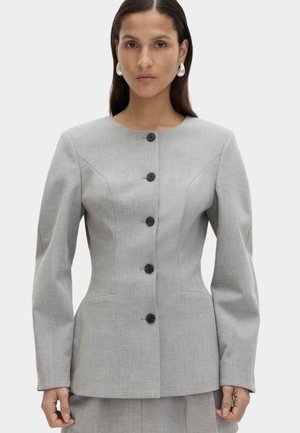 TAILORED HOURGLASS COLLARLESS CINCHED WAIST - Blazer - grey