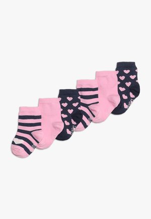 Ewers HERZEN PUNKTE 6 PACK - Socks - tinte/altrosa