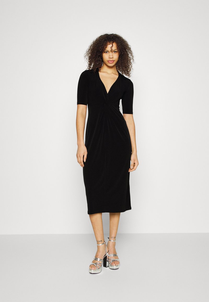 Anna Field Tall CENTER FRONT KNOT LOW MIDI DRESS Robe de jour black