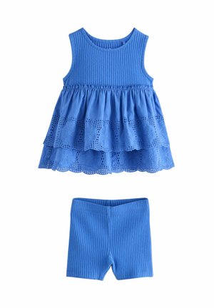 Next REGULAR FIT - BRODERIE AND CYCLE SET  - Vestito di maglina - blue