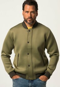 JP1880 COLLEGE EKRAGEN ZIPPER - Tröja med dragkedja - khaki