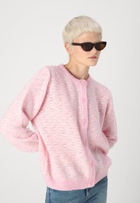 Pieces PCANONA O-NECK CARDIGAN - Adīta jaka - pink lavender