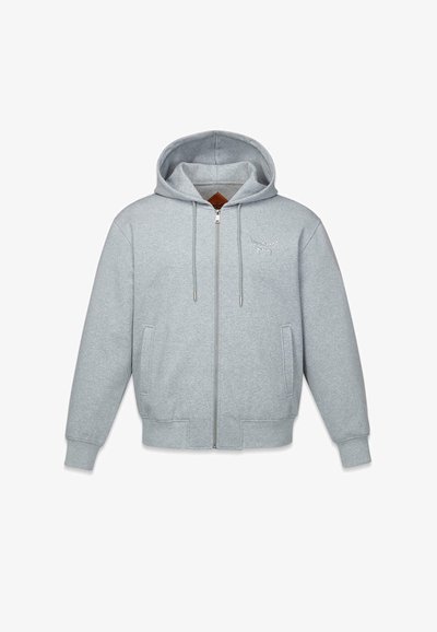 MCM KAPUZENPULLI ESSENTIAL MIT LOGO - Sweat zippé - grey