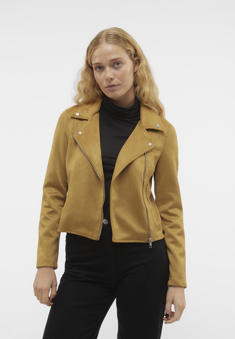 Vero Moda VMJOSE NOOS - Dirbtinės odos striukė - bistre