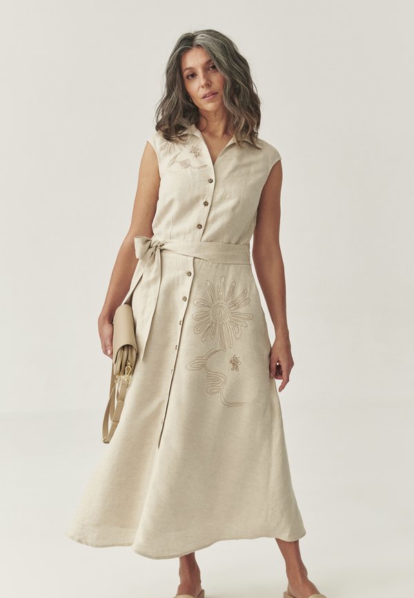 RONNA  - Blusenkleid - beige melange