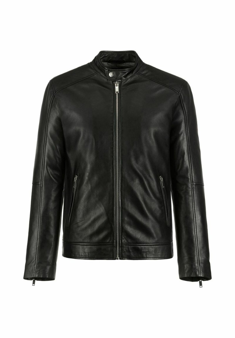 OCHNIK Leren jas zwart OCHNIK Leren jas zwart