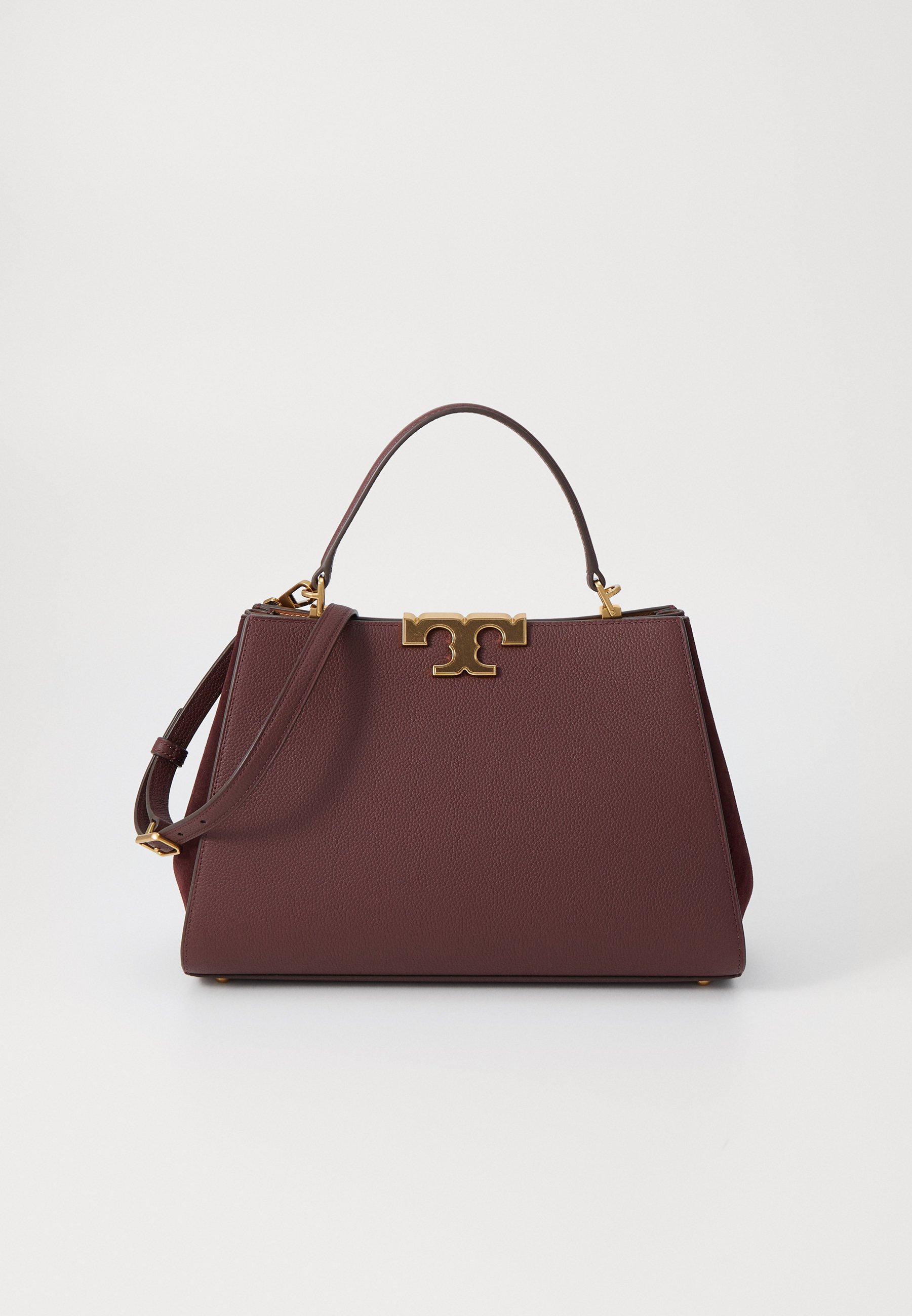 Tory Burch ELEANOR PEBBLED SATCHEL - Handbag - dark cabernet/brown