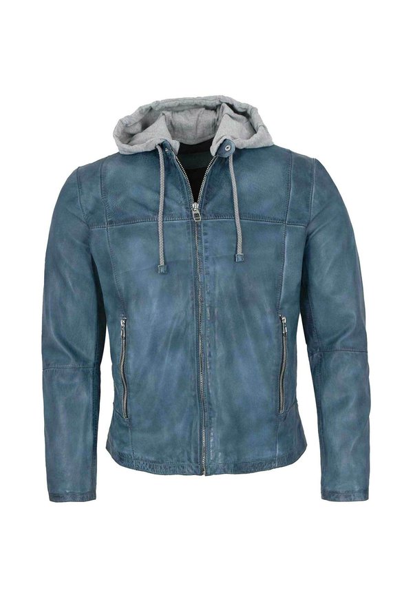 Lederjacke - blau