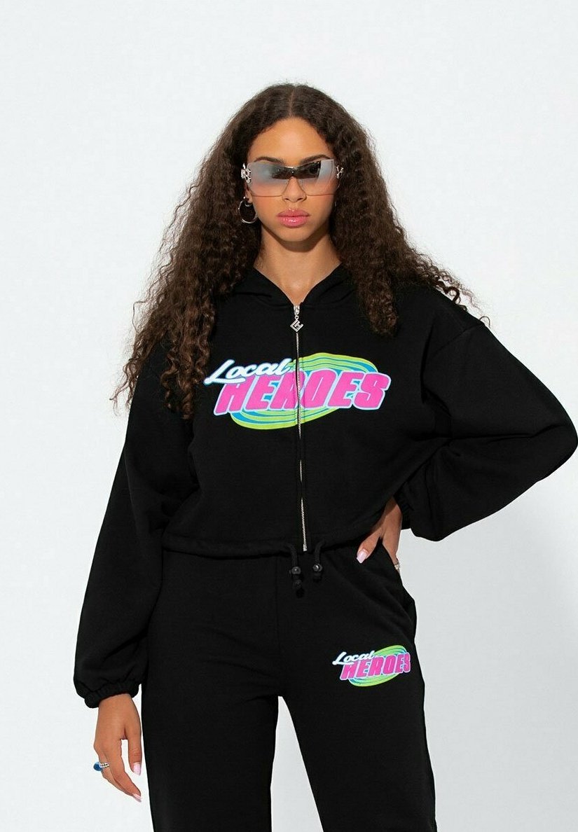 Local Heroes BRAIN WASH HOODIE - Zip-up sweatshirt - black - Zalando.de