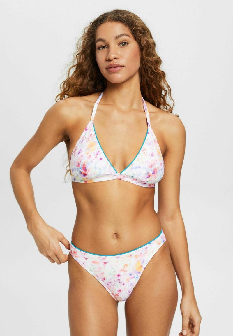 Esprit WATTIERTES NECKHOLDER MIT FLORALEM PRINT BikiniTop teal