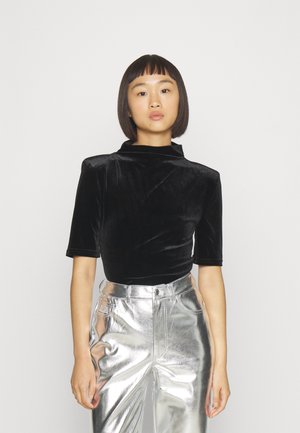 Noisy May Petite NMALMA SLEEVE SHOULDER - Βασικό μπλουζάκι - black