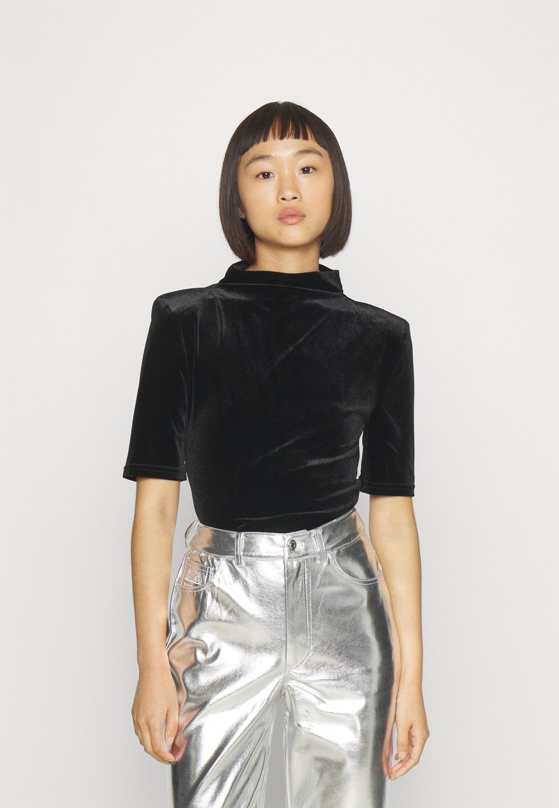 Noisy May Petite NMALMA SLEEVE SHOULDER - Βασικό μπλουζάκι - black