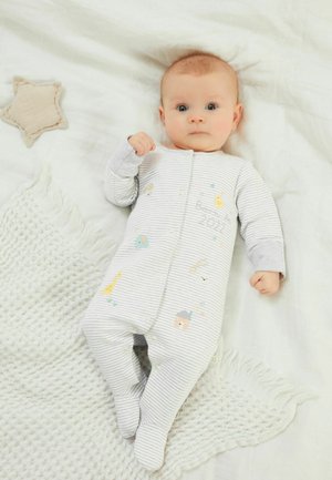 BORN - Pyjama - white grey stripe