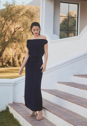 Next SLEEVELESS KNOT SHOULDER COLUMN TALL REGULAR FIT - Maxi šaty - navy blue