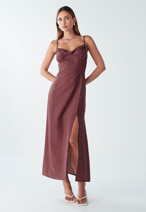 ALVA - Maxikleid - tan based dot