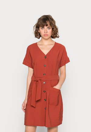 ONLKADY ELIANA LIFE BUTTON DRESS - Shirt dress - burnt henna