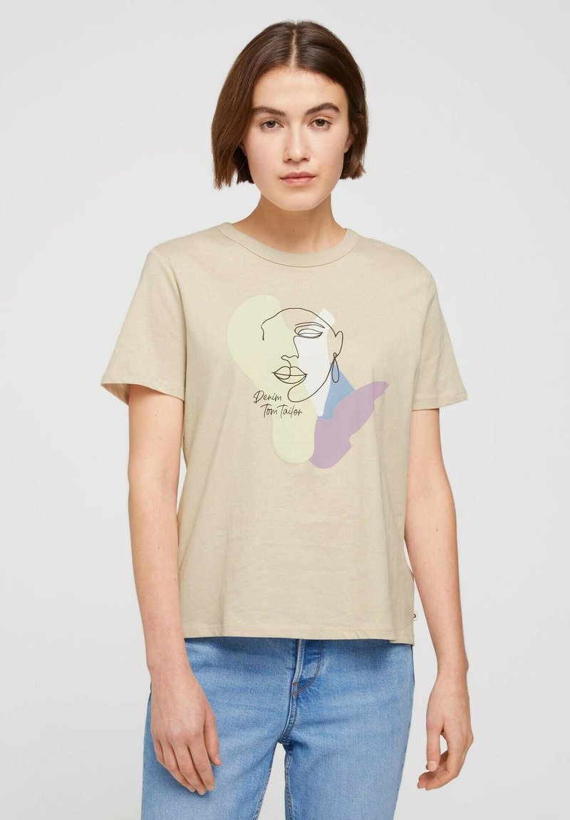 T-shirt Donna TOM TAILOR Denim 1044814 - Con Stampa - Traspirante E Morbida