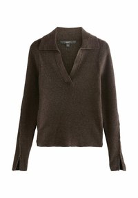 REGULAR FIT - Camiseta de manga larga - chocolate brown