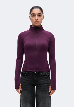 Gina Tricot, ZIP YOGA JACKET - Тренировъчно яке - dark plum