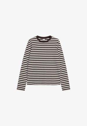 ARKET, ARKET IRIS SIGNATURE LONG-SLEEVE T-SHIRT - T-shirt à manches longues - brown white