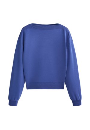 OYSHO SOFT TOUCH BOAT NECK - Mikina - mottled royal blue