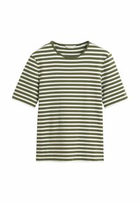 STRIPED - T-Shirt print - moss green