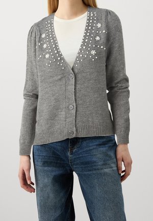 Cardigan - mottled grey