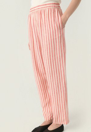 BELIRA - Kelnės - hot coral stripes