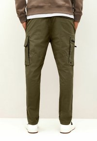 Next SLIM FIT STRETCH - Cargobyxor - khaki green