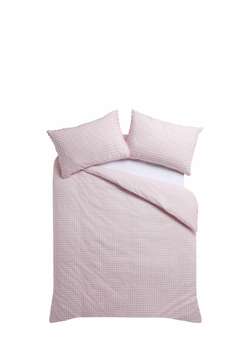 Next REGULAR FIT - GINGHAM REVERSIBLE DUVET COVER AND PILLOWCASE SET ...