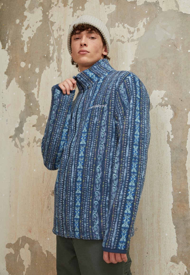 Quiksilver COASTS FULL ZIP Fleece jacket midnight navy tracks/blue