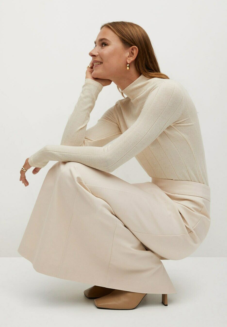 Mango COFI7-A - A-lijn rok - open beige/beige - Zalando.nl