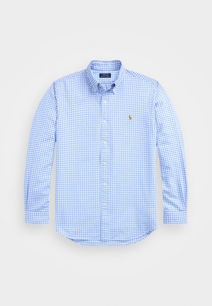 Polo Ralph Lauren CUSTOM FIT GINGHAM OXFORD SHIRT - Button down-skjorte - light blue/white