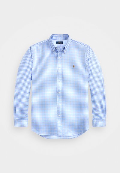 Polo Ralph Lauren CUSTOM FIT GINGHAM OXFORD SHIRT - Ing - light blue/white