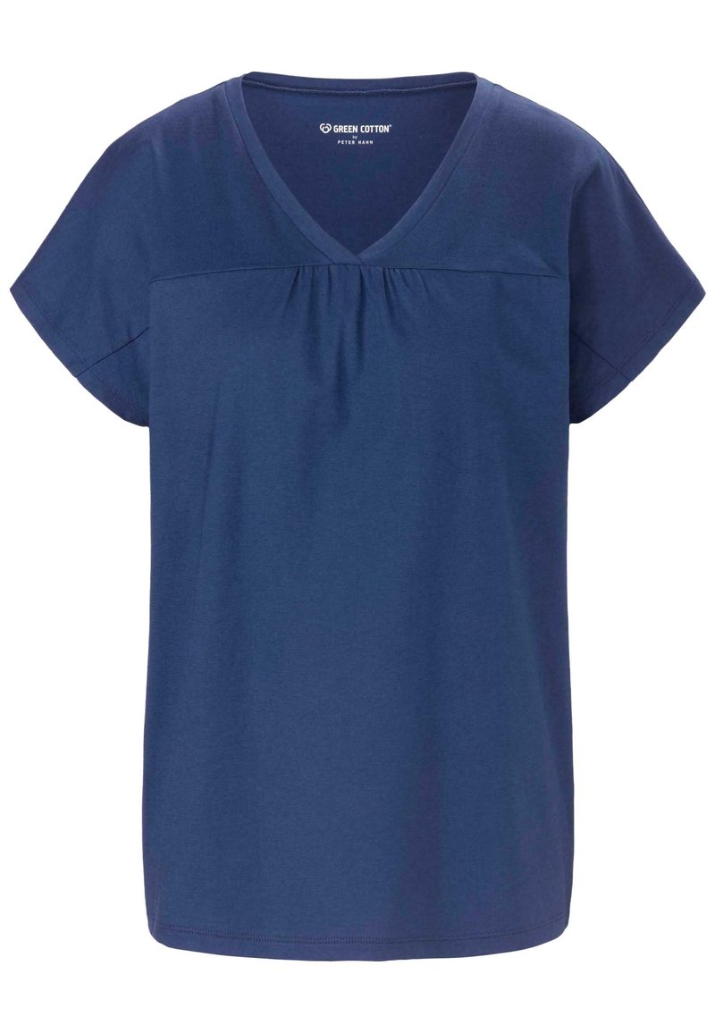 Damen T-Shirts | Green Cotton T-Shirt basic jeansblau/blau - HA47286 Damen T-Shirts | Green Cotton T-Shirt basic jeansblau/blau - HA47286