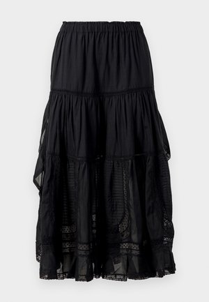 FRANCA MIDI SKIRT - Fustă în formă de A - black