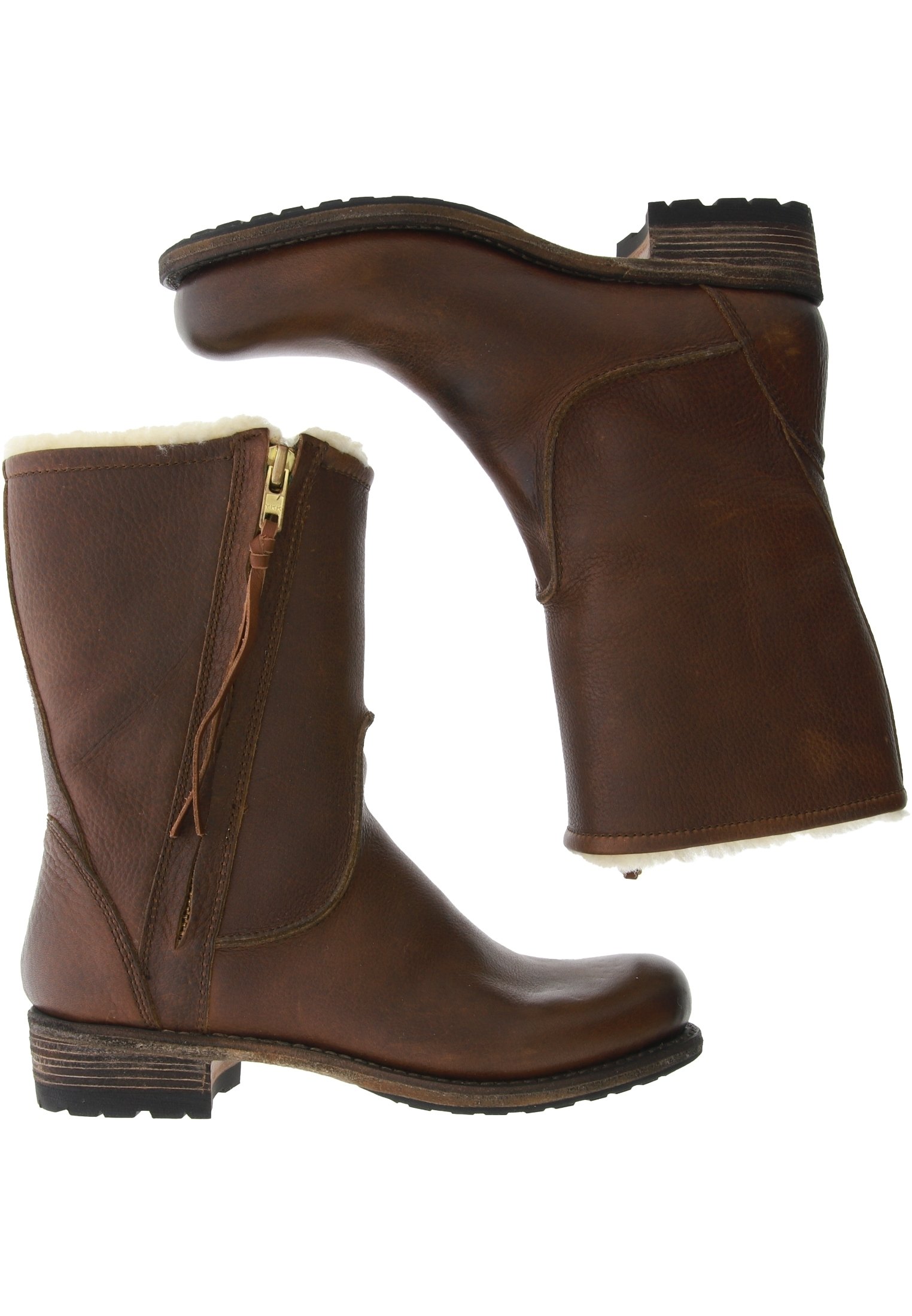 biker boots brown