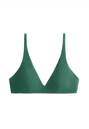 OYSHO CRINKLE HALTER - Haut de bikini - green