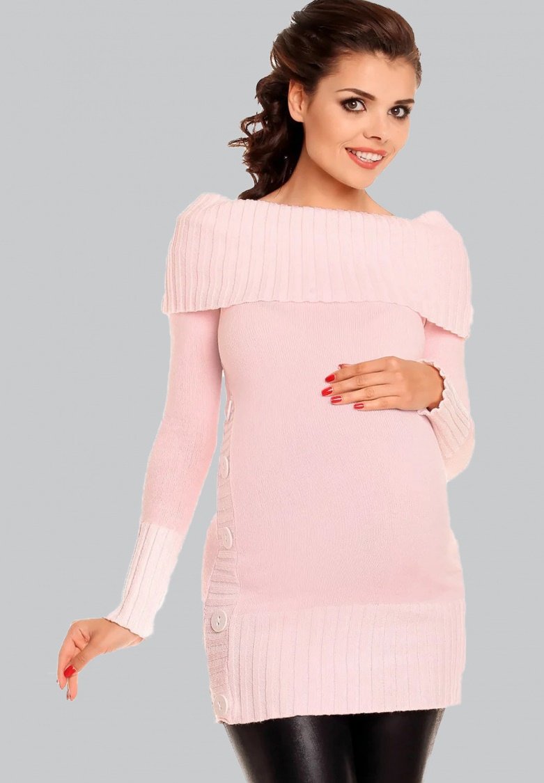 Happy Mama MATERNITY Jumper dress powder pink/light pink Zalando
