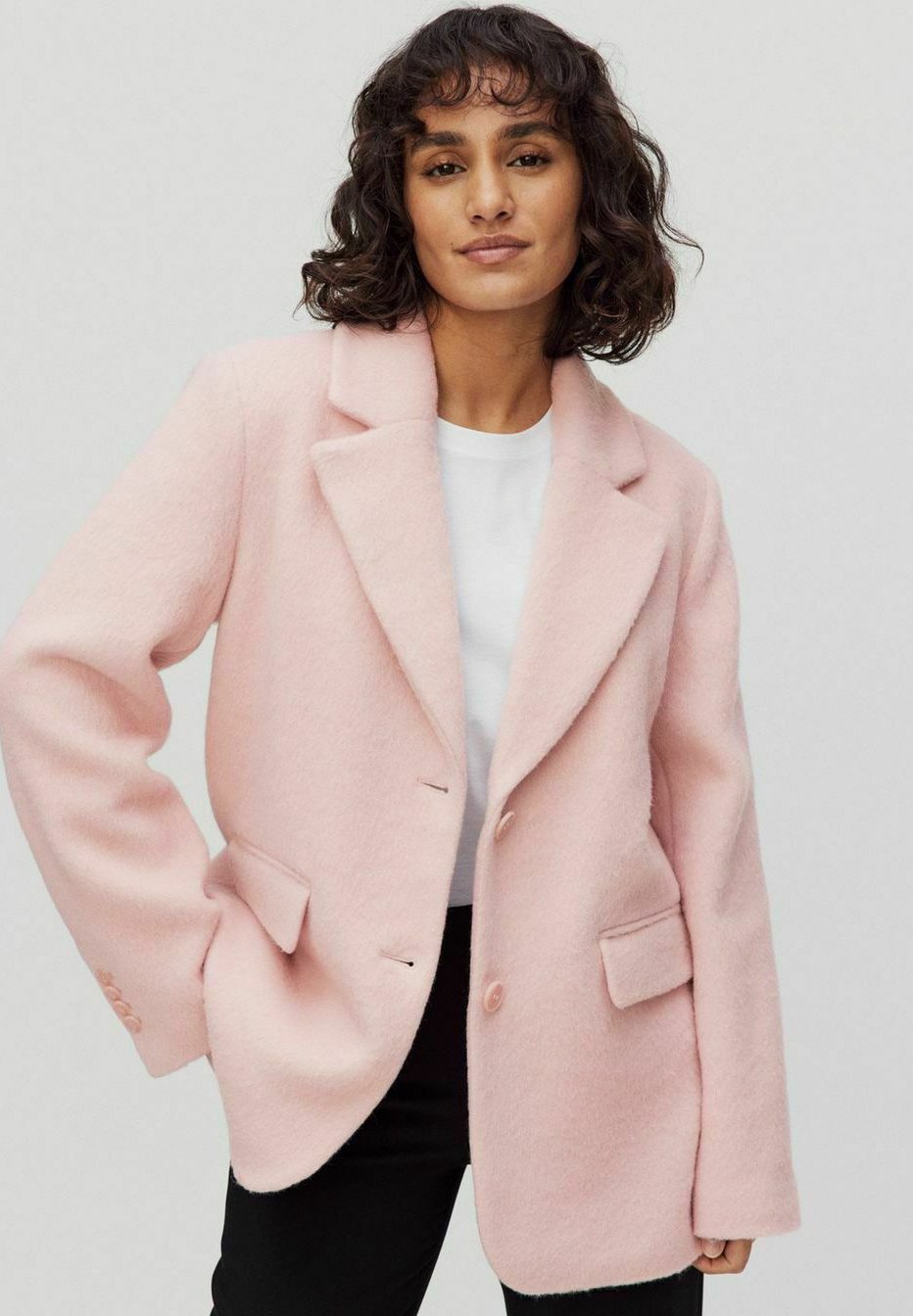STOCKH LM Studio Keira fluffy - Klassischer Mantel - pink/rosa 