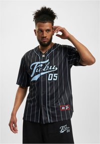 VARSITY PINSTRIPE BASEBALL - Pluus - black lightblue