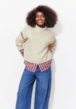 PULL COURT - Pullover - ecru