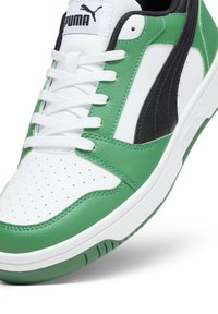 Puma REBOUND V6 UNISEX  - Sneakers basse - white black archive green