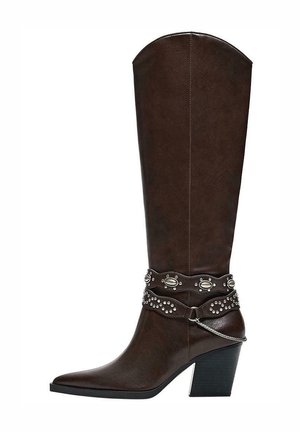 Kovbojské/motorkárske čižmy - brown