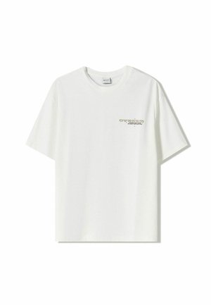 Bershka SHORT SLEEVE - T-shirt med print - white