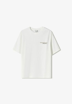 Bershka SHORT SLEEVE - Print T-shirt - white