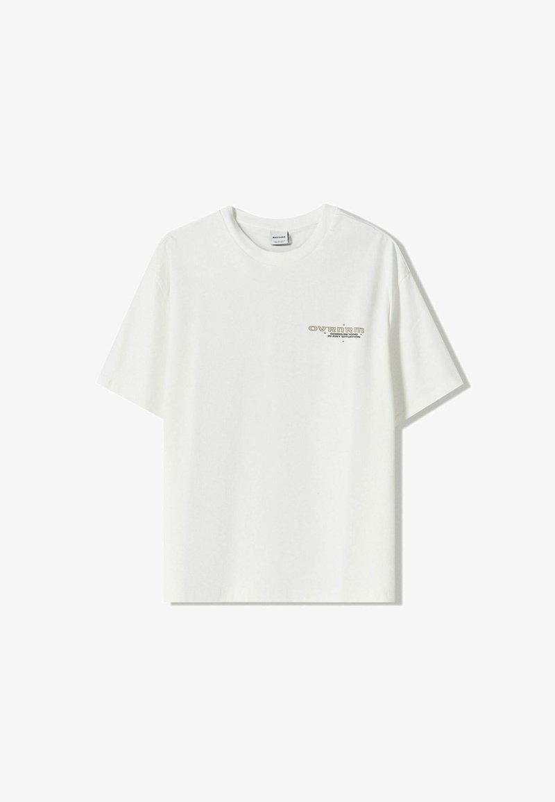 Bershka SHORT SLEEVE - Tričko s potlačou - white